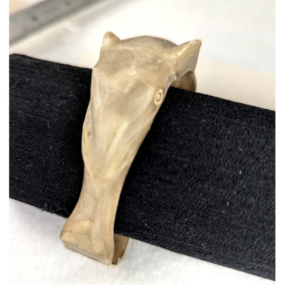 Hand Carved small bracelet from Africa 6" inside circumference Elephant vintage